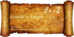 Csokán Edina névjegykártya