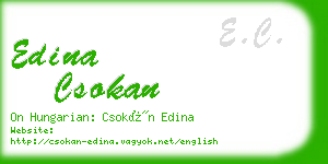 edina csokan business card